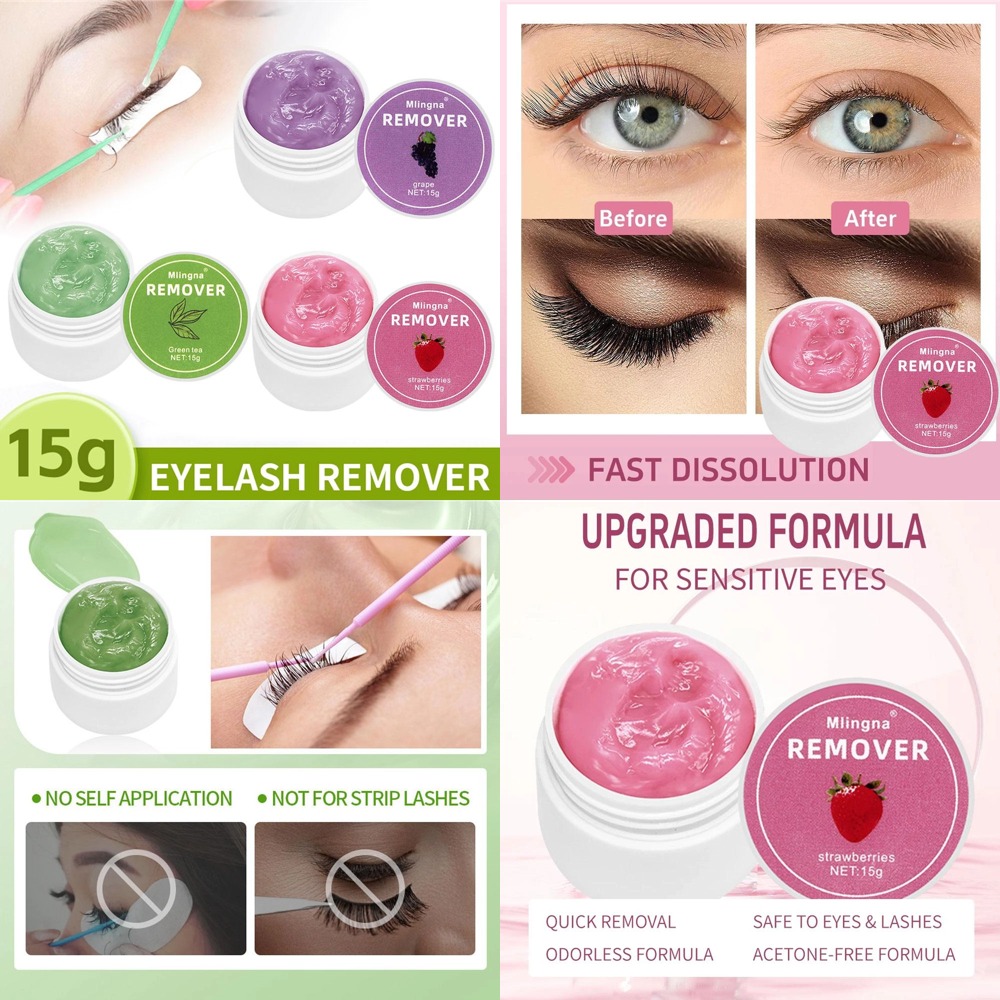 Eyelash Extension Removal - 1pcs Eyelash Glue Remover Cream Transparent