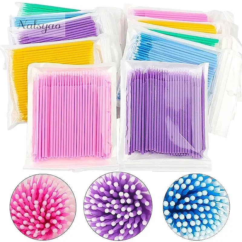 100Pcs Micro Cotton Swab Eyela - Eyelash Extension Removal ulasan dan harga