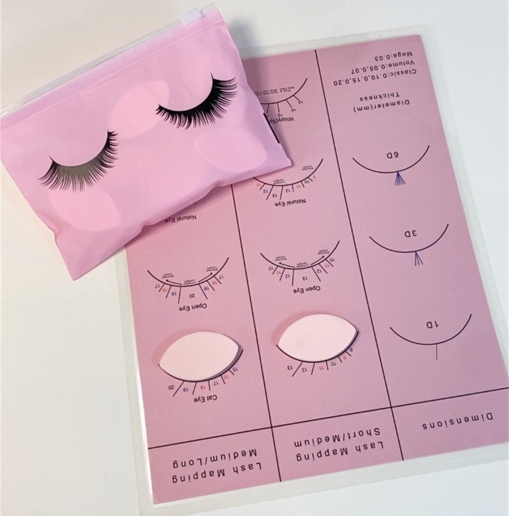 Beginner Lash Map Chart Wispy  - Lash Mapping Sticker ulasan dan harga