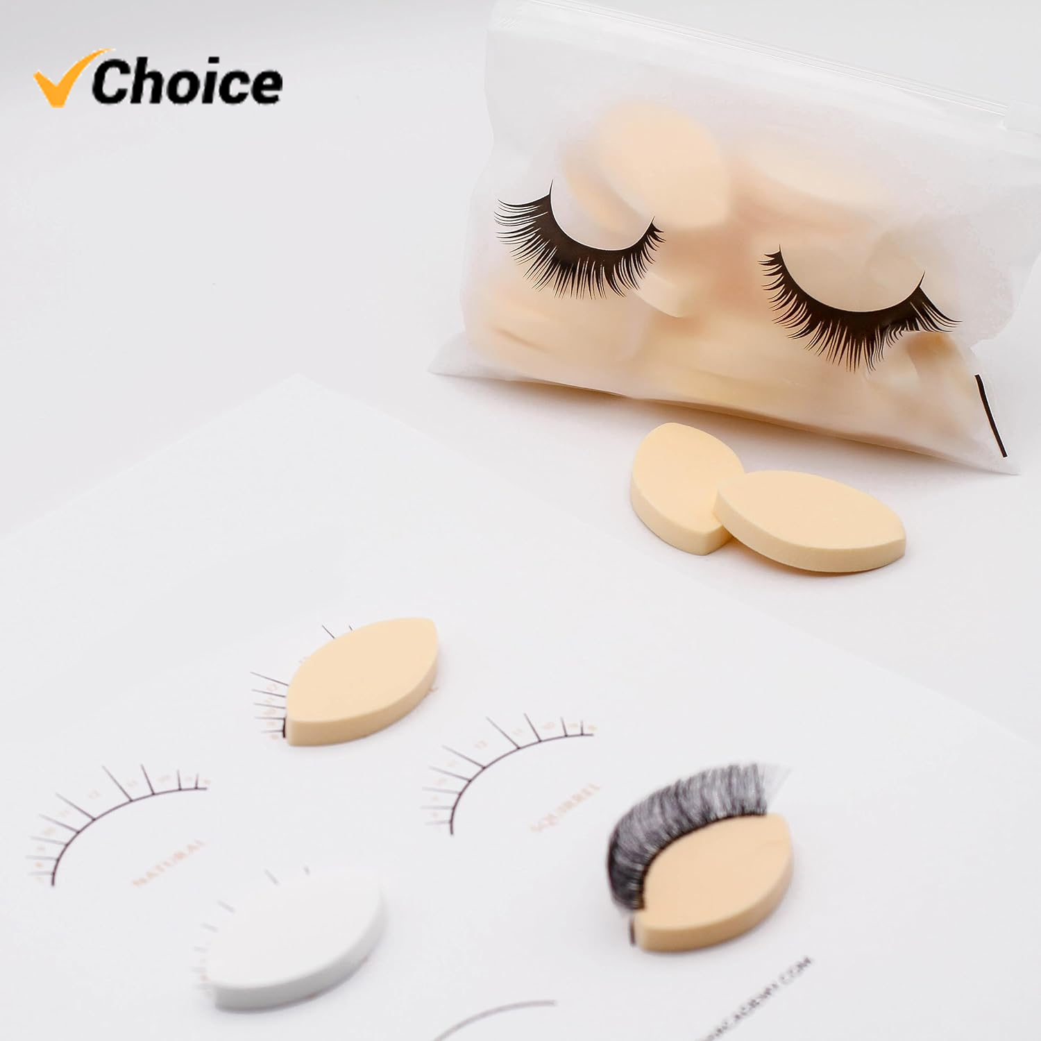 Beginner Lash Map Chart Wispy  - Lash Mapping Sticker ulasan dan harga