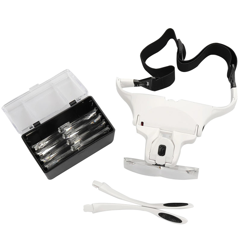 5 Lens Magnifying Glasses LED  - Eyelash Extension With Glasses ulasan dan harga