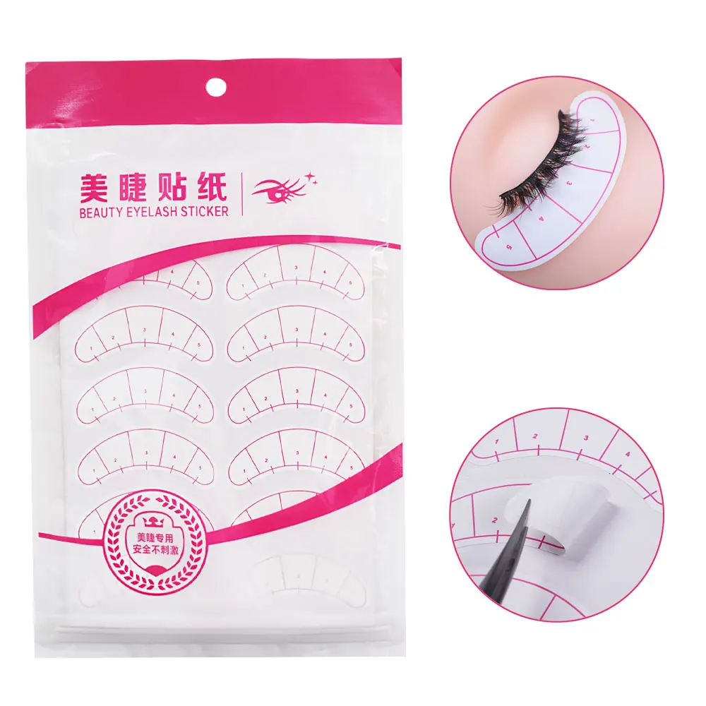 Wholesale Paper Patches 3D Eye - Lash Mapping Sticker ulasan dan harga