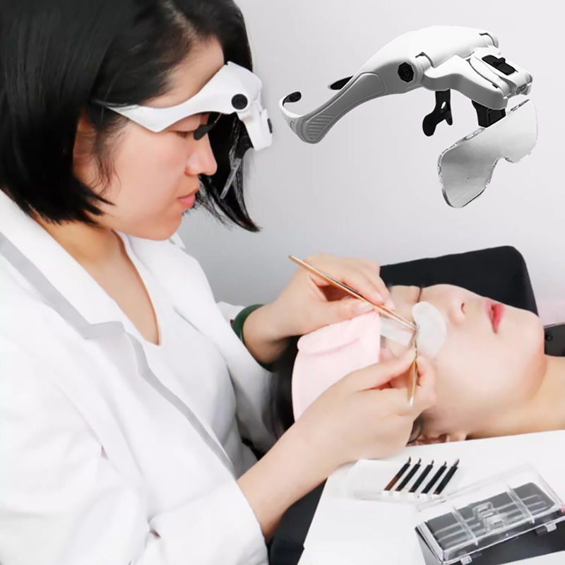 5Pcs Lens Adjustable Magnifier - Eyelash Extension With Glasses ulasan dan harga