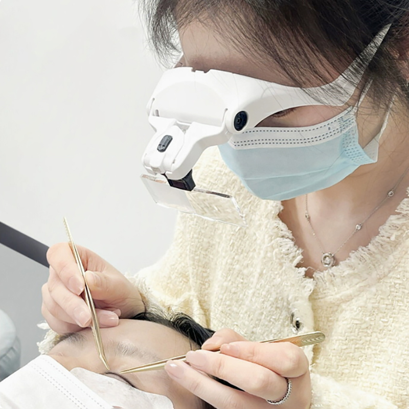 5Pcs Lens Adjustable Magnifier - Eyelash Extension With Glasses ulasan dan harga